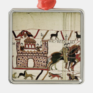 Bayeux Tapestry Earl Harold to Duke of Normandy Metal Tree Decoration
