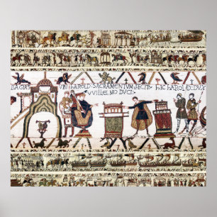 BAYEUX TAPESTRY Harold Made an Oath on Holy Relics Poster