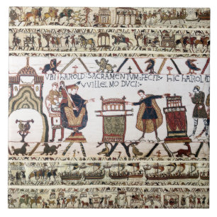BAYEUX TAPESTRY Harold Made an Oath on Holy Relics Tile