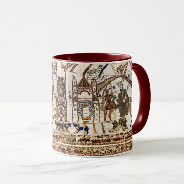 BAYEUX TAPESTRY King Edward Confessor and Harold  Mug (Front Right)