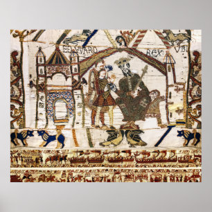 BAYEUX TAPESTRY King Edward Confessor and Harold Poster