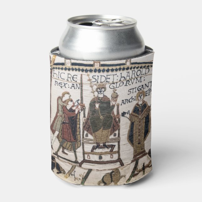 Bayeux Tapestry - King Harold Coronation Can Cooler (Can Front)