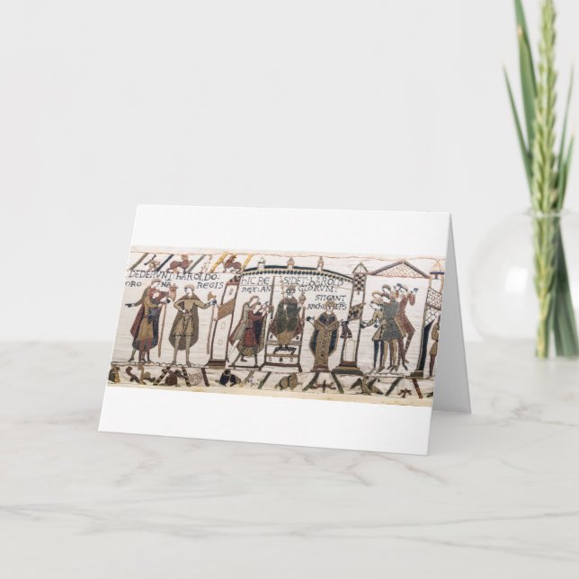 Bayeux Tapestry - King Harold Coronation Card (Front)