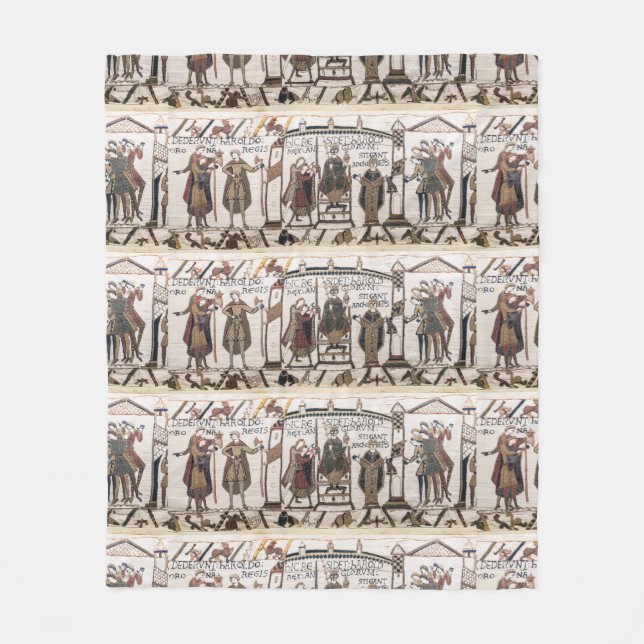 Bayeux Tapestry - King Harold Coronation Fleece Blanket (Front)