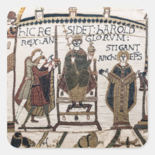 Bayeux Tapestry - King Harold Coronation Square Sticker