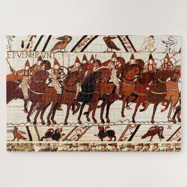 BAYEUX TAPESTRY NORMAN ARMY, KNIGHTS HORSEBACK  JIGSAW PUZZLE (Horizontal)