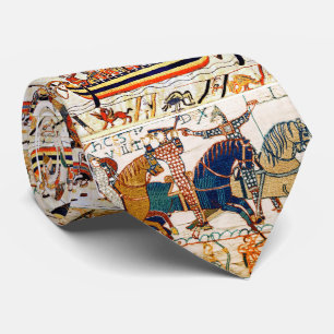 BAYEUX TAPESTRY,NORMAN KNIGHTS,ARCHERS,VIKING SHIP TIE