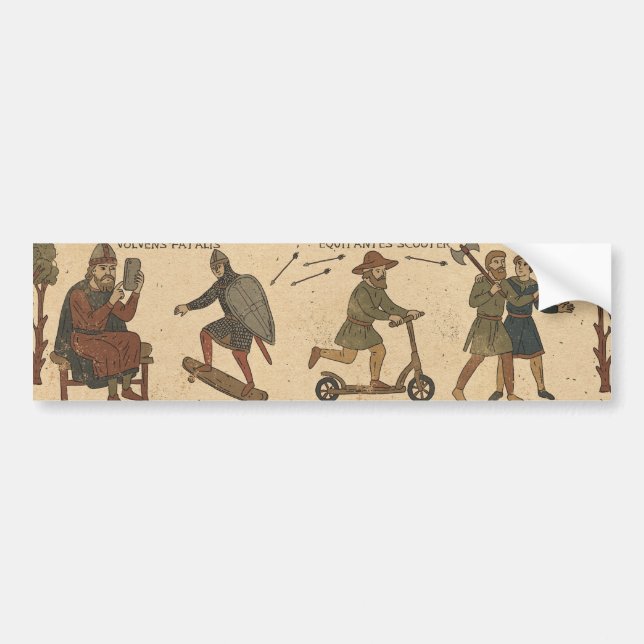 Bayeux Tapestry Parody Bumper Sticker (Front)