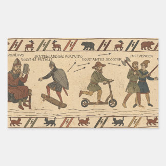 Bayeux Tapestry Parody Rectangular Sticker