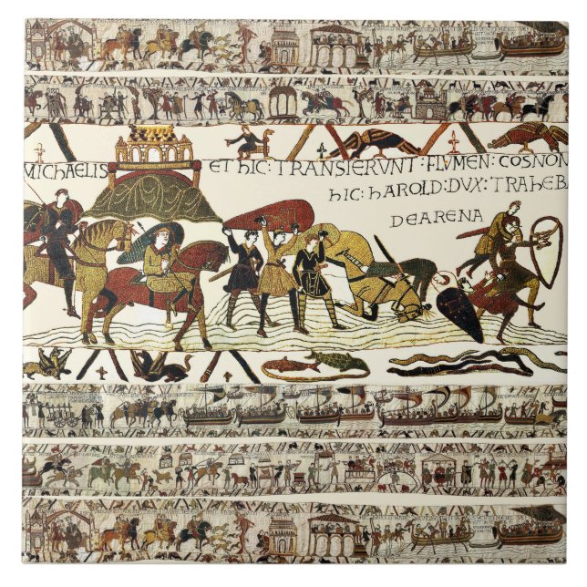 BAYEUX TAPESTRY William at Mont Saint-Michel  Tile (Front)