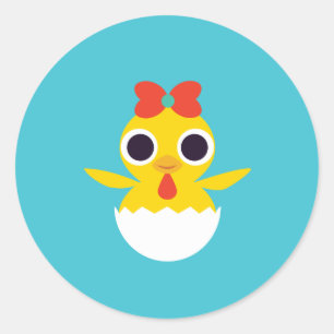 Bayla the Chick Classic Round Sticker