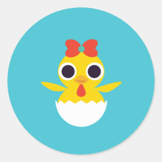 Bayla the Chick Classic Round Sticker