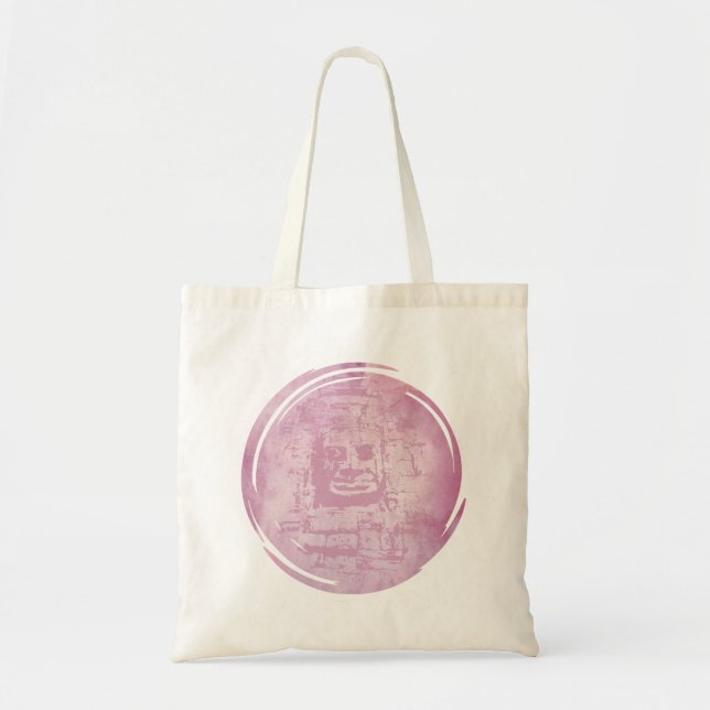 Bayon Face Pink Tote Bag (Front)