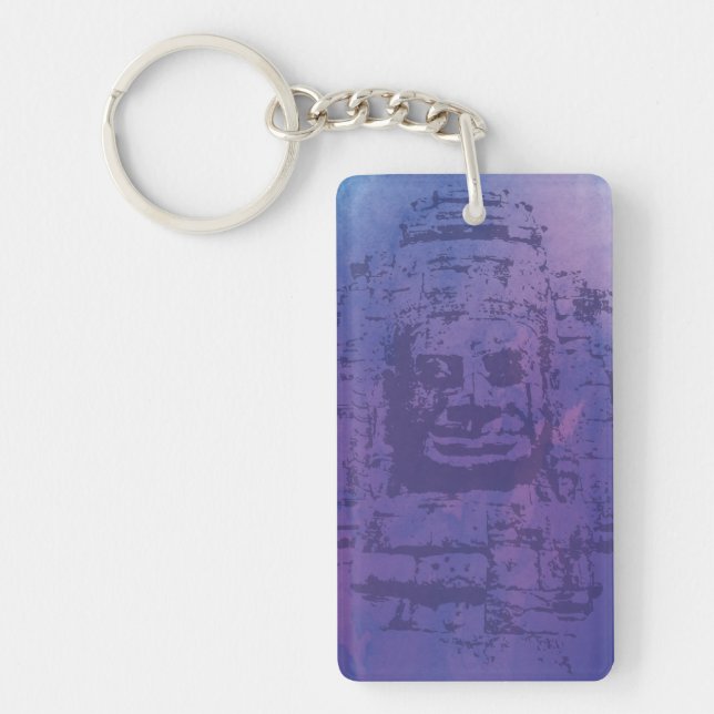 Bayon Face Purple Key Ring (Front)