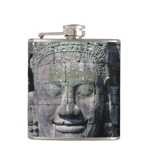 Bayon Temple in Angkor Wat - Cambodia Hip Flask