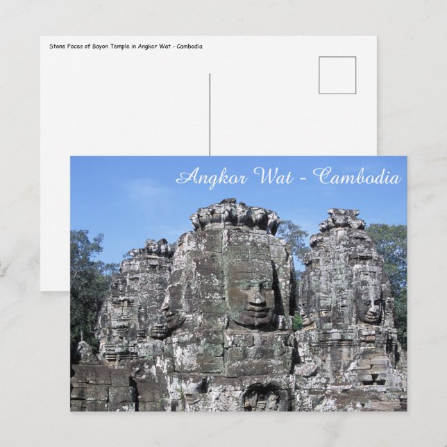 Bayon Temple in Angkor Wat - Cambodia Postcard (Front/Back)