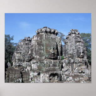 Bayon Temple in Angkor Wat - Cambodia Poster
