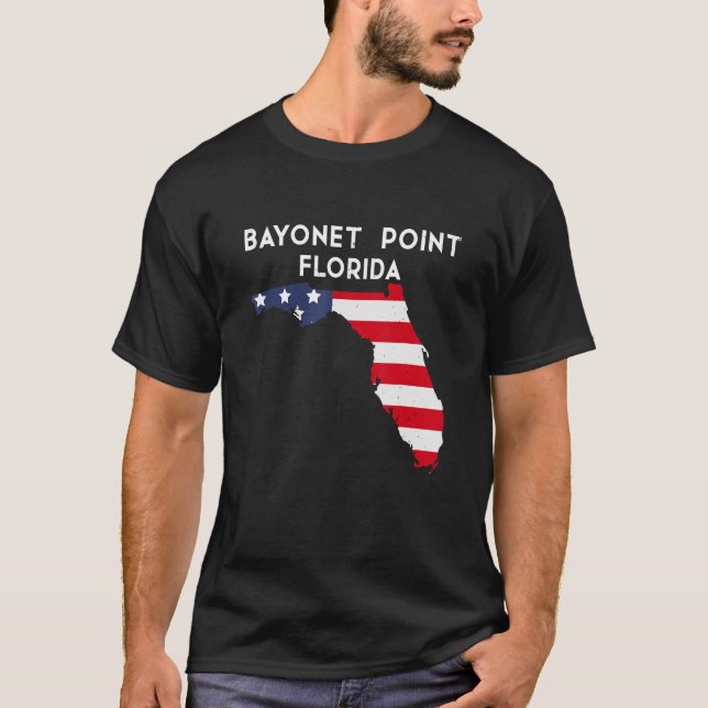 Bayonet Point Florida USA State America Travel Flo T-Shirt (Front)