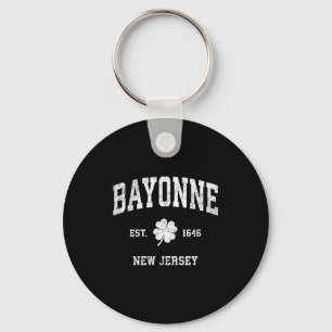 Bayonne New Jersey Vintage Shamrock Srts  Key Ring