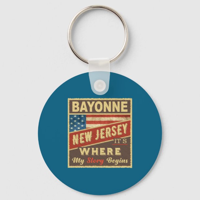 Bayonne Nj Its Where My Story Begins _1  Key Ring (Front)