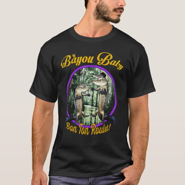 Bayou Baby Swamp Gator New Orleans Louisiana Cajun T-Shirt (Front)