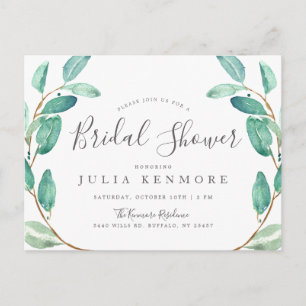 Bayou Botanical   Bridal Shower Invite Postcard
