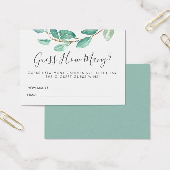 Bayou Botanicals Baby Shower | Guessing Game (Office)