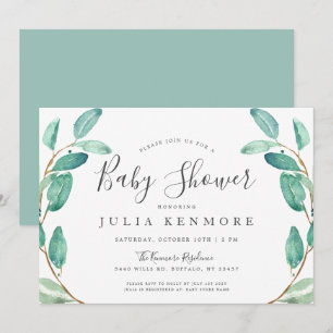 Bayou Botanicals   Baby Shower Invitation
