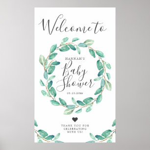 Bayou Botanicals Baby Shower Welcome Poster