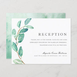 Bayou Botanicals Wedding Reception Invitation