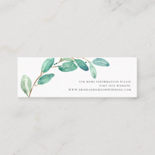 Bayou Botanicals   Wedding Website Mini Business Card