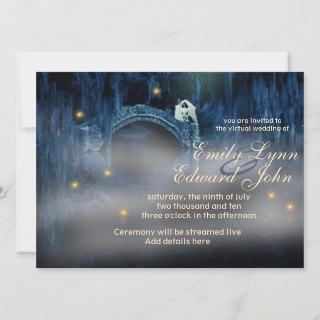 Bayou Bridge Virtual Wedding Invitation (Front)
