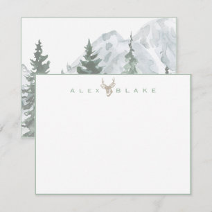 Bayou Buck: Customised Stationery for Men Thank You Card