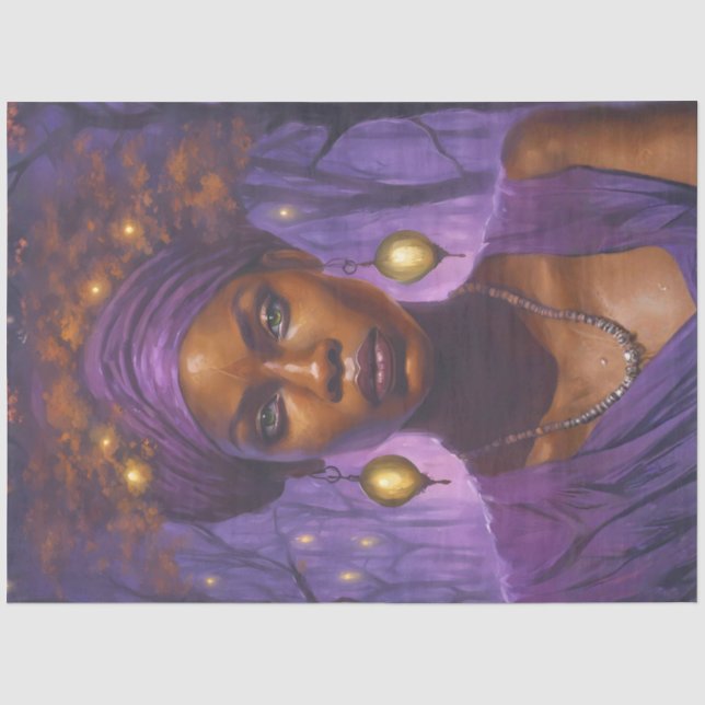 Bayou Forest Witch – Gothic Decoupage Voodoo Tissue Paper (Front)