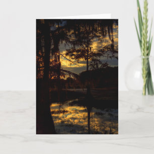 Bayou Sunset Reflection Card