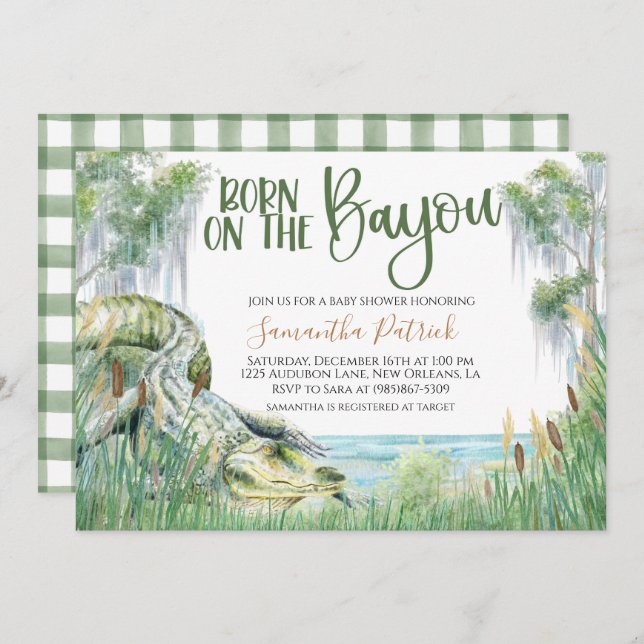 Bayou Swamp Baby Shower Invitation (Front/Back)