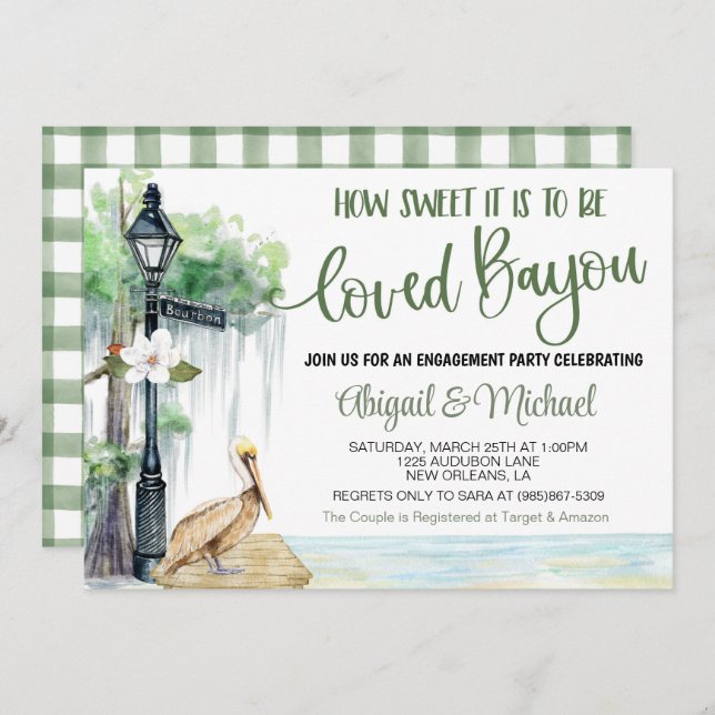 Bayou Swamp Engagement Party Invitation (Front/Back)