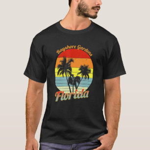 Bayshore Gardens Florida Retro Tropical Palm Trees T-Shirt