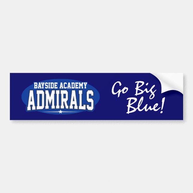 Bayside Academy High School; Admirals Bumper Sticker (Front)
