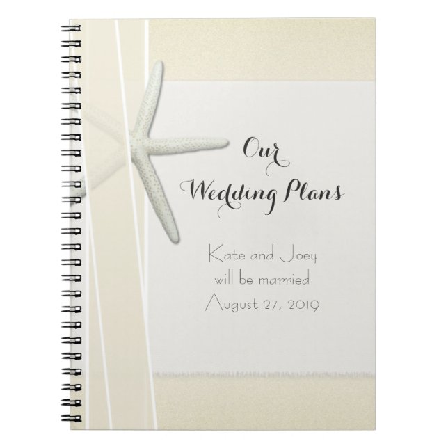 Bayside Beach Themed Wedding Planner Memory Book (Front)