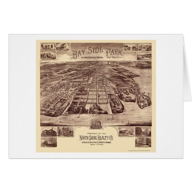 Bayside Park - Queens, NY Panoramic Map - 1915 (Front Horizontal)