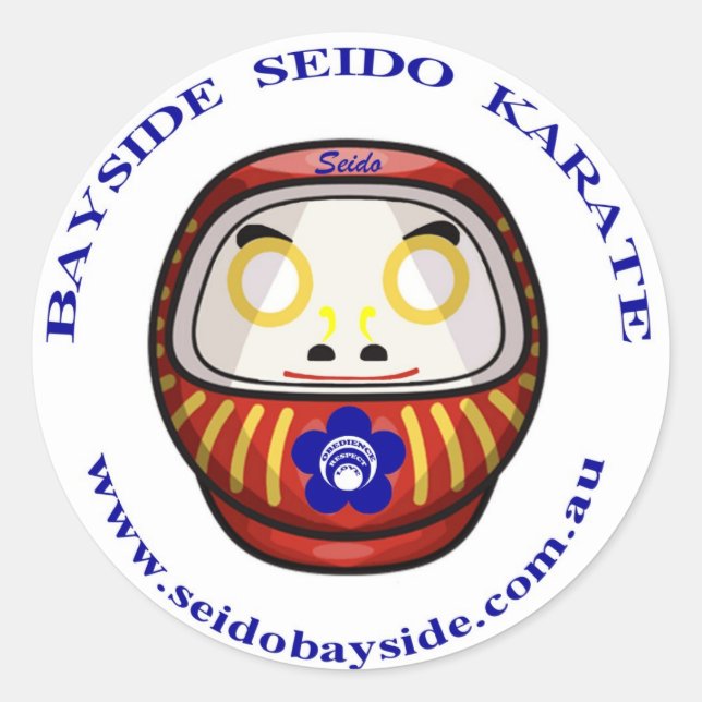 Bayside Seido Daruma Daishi Sticker (Front)