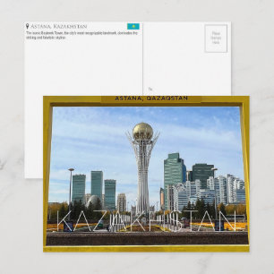 Bayterek Tower, Astana, Kazakhstan Travel Postcard