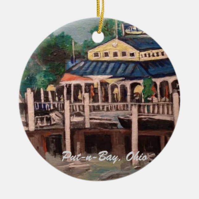 Bayview Avenue, Put-n-Bay, Ohio Ornament (Front)