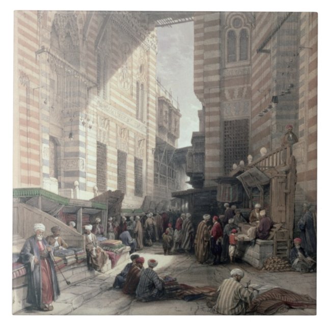 Bazaar of the Silk Merchants, Cairo, from "Egypt a Tile (Front)