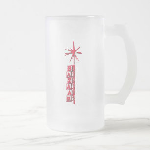 Bazaar Retro Font and Sputnik Frosted Mug