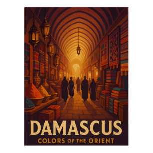 Bazaar & Spices – Colors of Damascus Poster