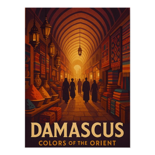 Bazaar & Spices – Colours of Damascus Poster (Front)