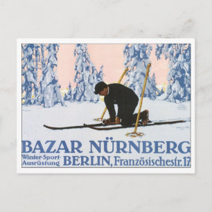 Bazar Nurnberg Berlin Vintage Travel Poster Postcard