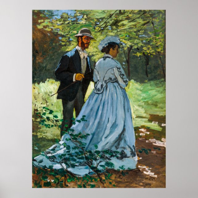 Bazille and Camille by Claude Monet Poster (Front)